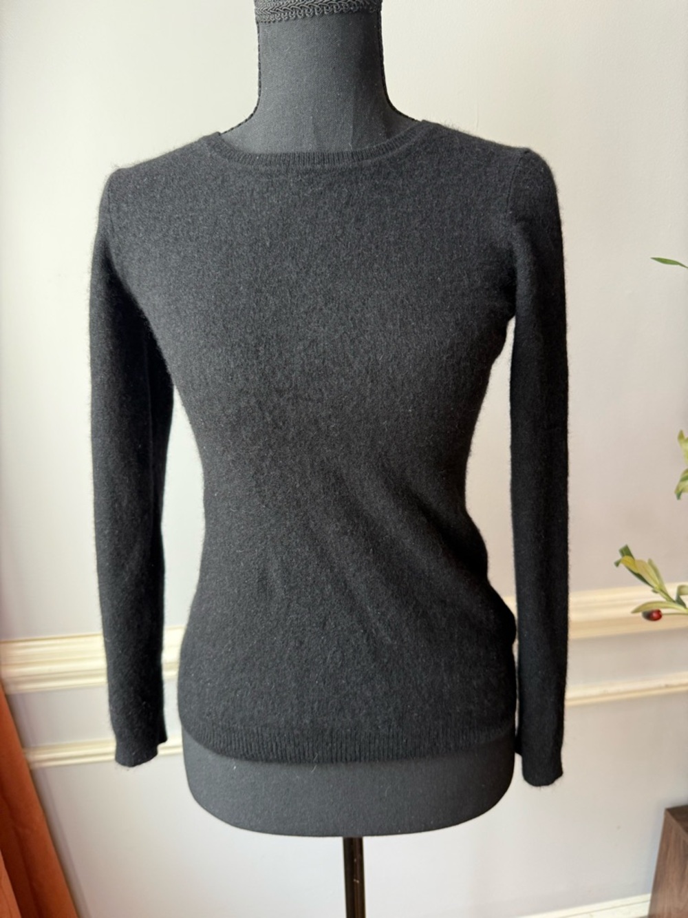 Charter Club 100% Cashmere Sweater Black Crewneck Long Sleeve S‎